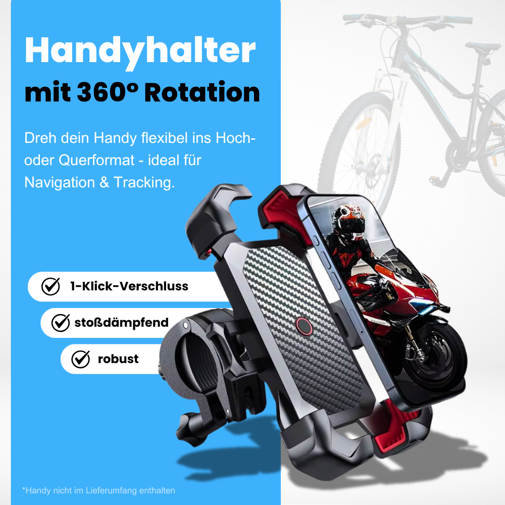 Joyroom Fahrrad-Handyhalter 360° – Perfekte Sicht & fester Halt
