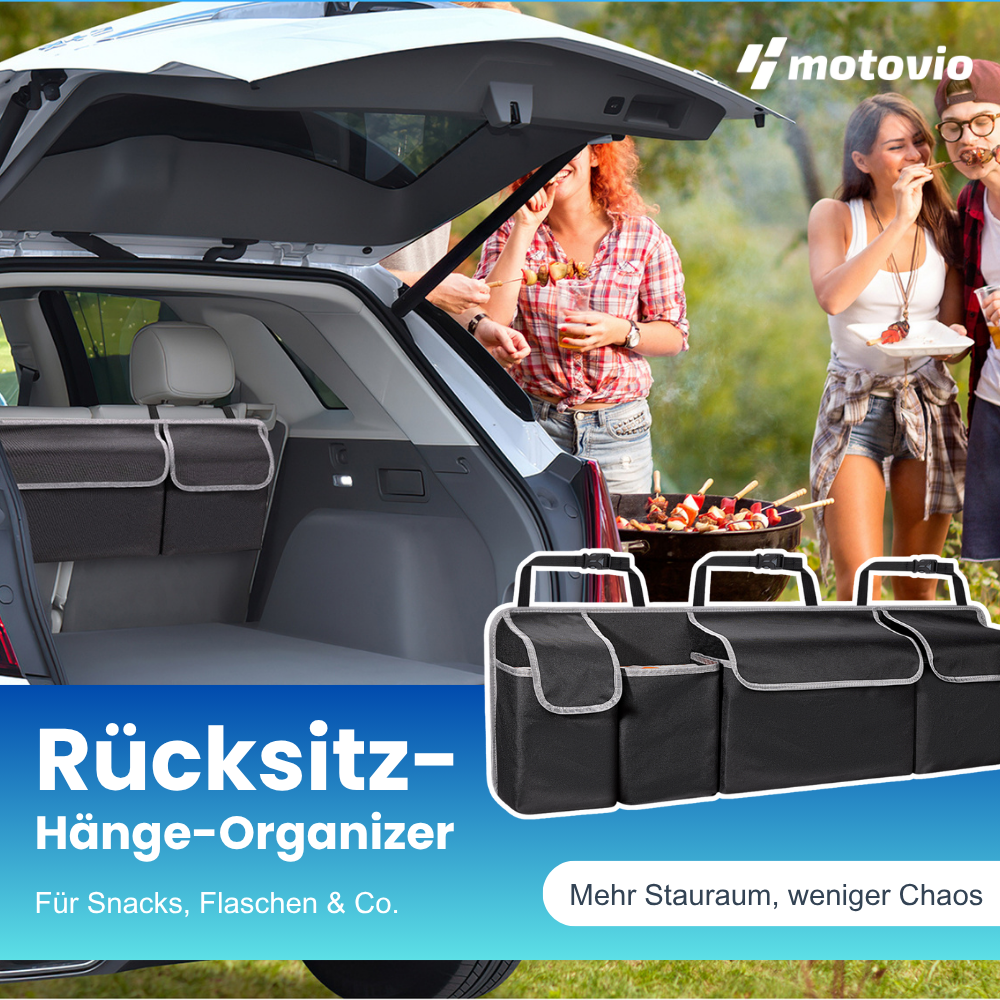 Rücksitz-Hänge-Organizer – Mehr Platz & Ordnung im Kofferraum