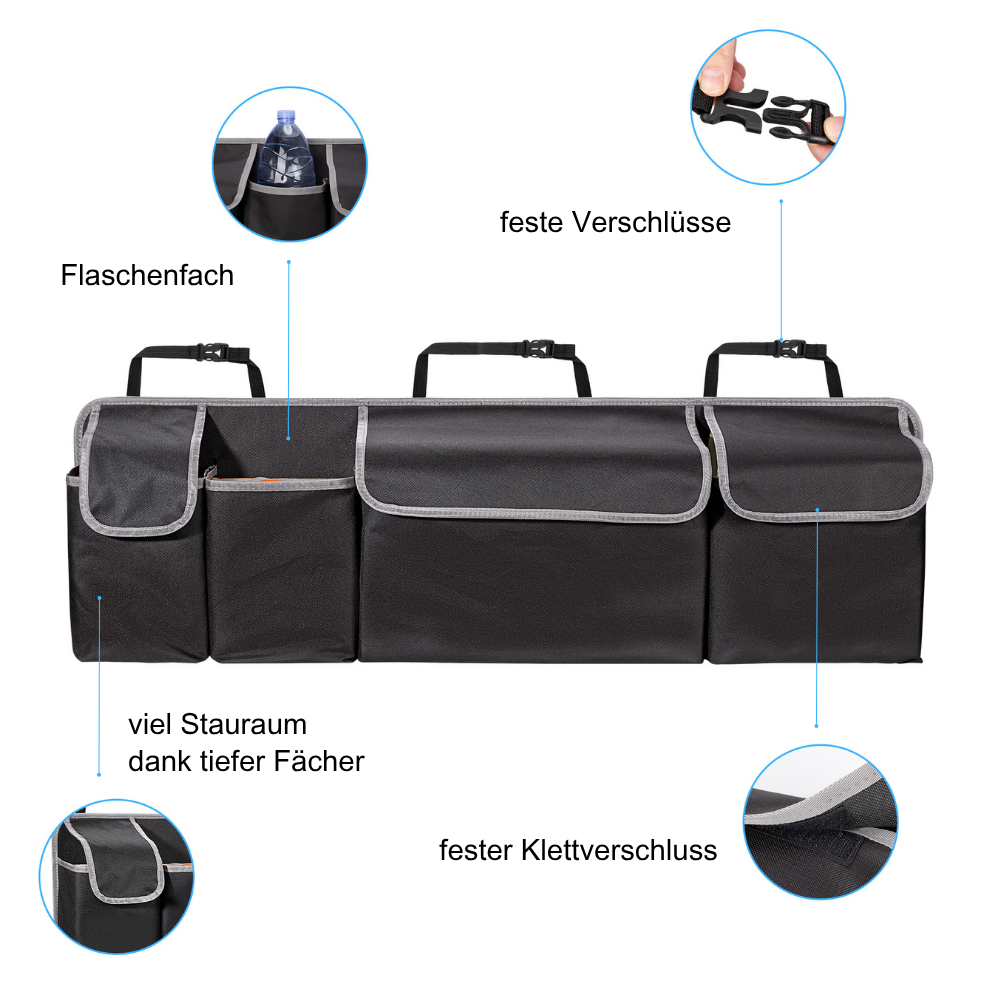 Rücksitz-Hänge-Organizer – Mehr Platz & Ordnung im Kofferraum