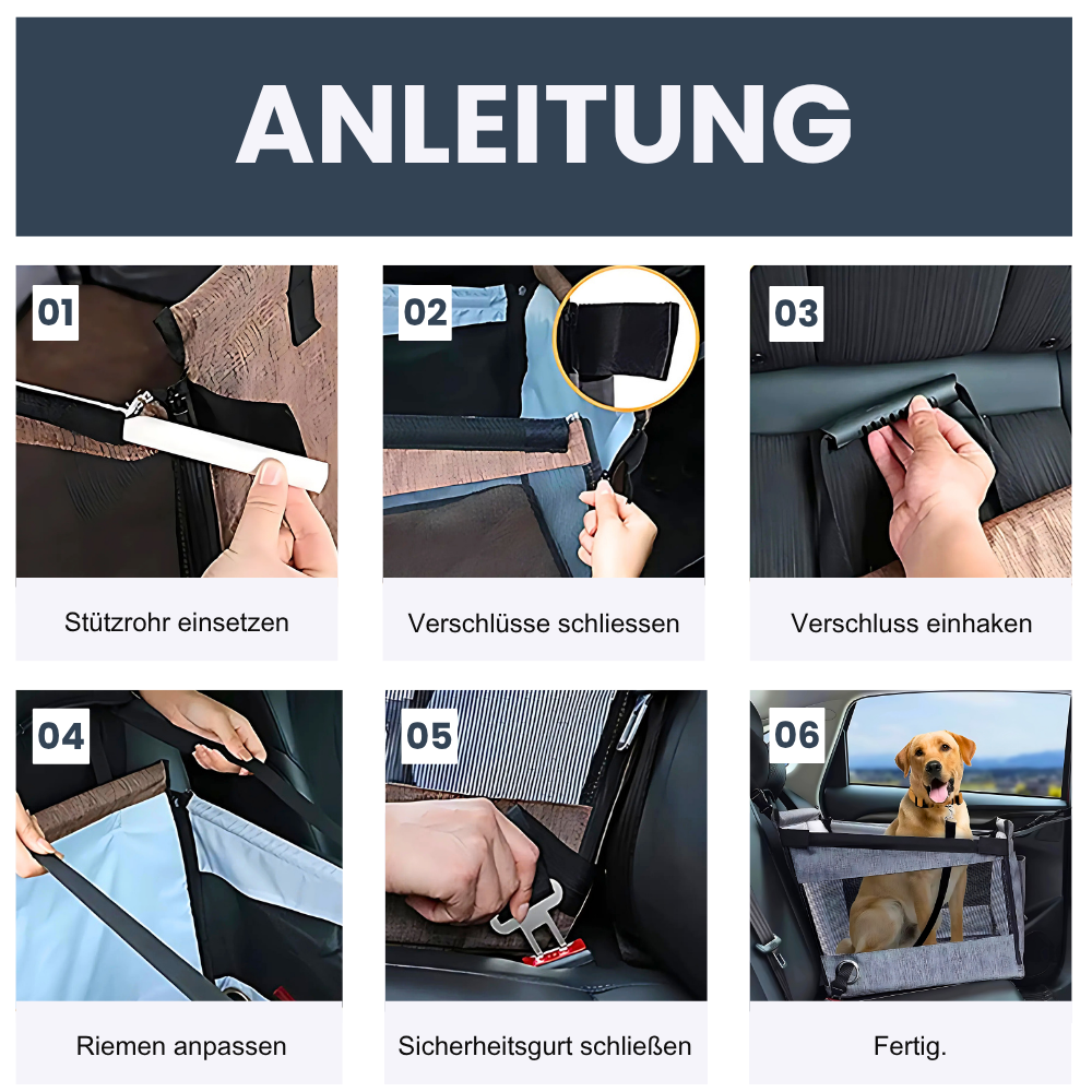 Autositz für Hunde & Katzen – Sauber & sicher reisen