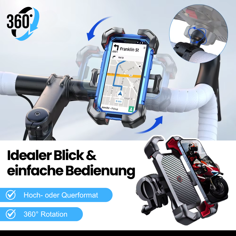 Joyroom Fahrrad-Handyhalter 360° – Perfekte Sicht & fester Halt