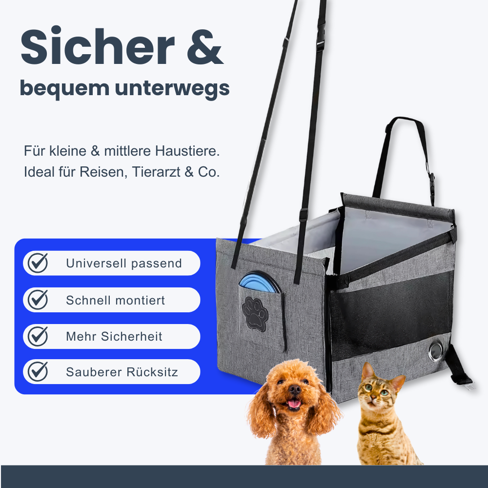 Autositz für Hunde & Katzen – Sauber & sicher reisen