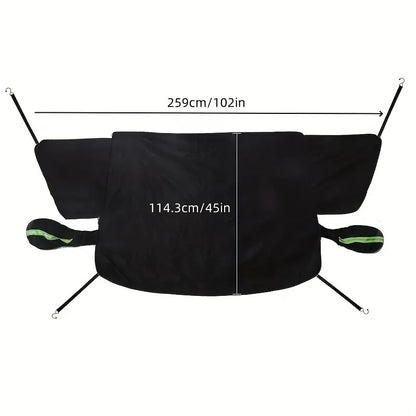 Verdickte 3-Fenster-Schneeschutz-Autoabdeckung, halbe Frontabdeckung